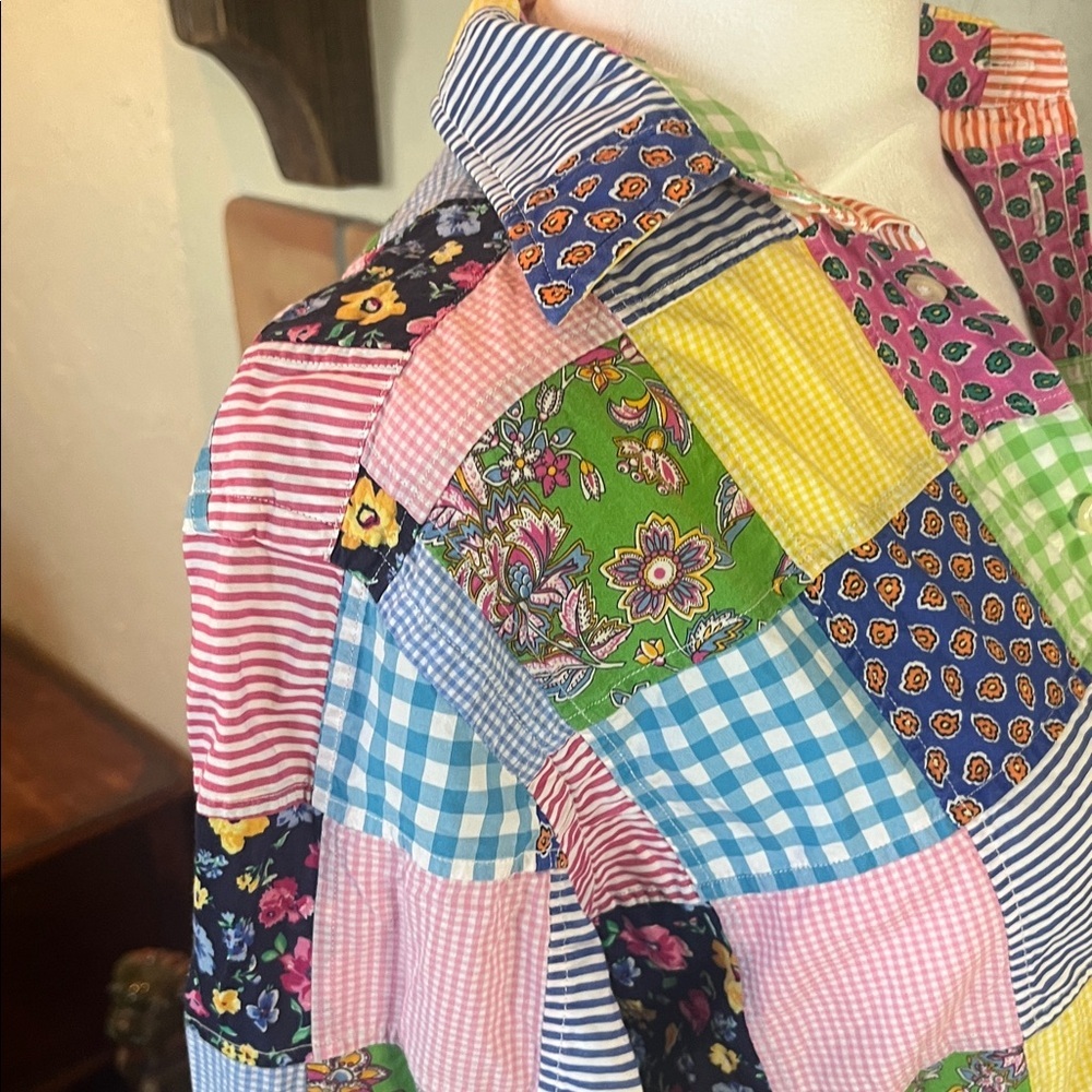 Ralph Lauren Multicolor Patchwork Button Down Shi… - image 6